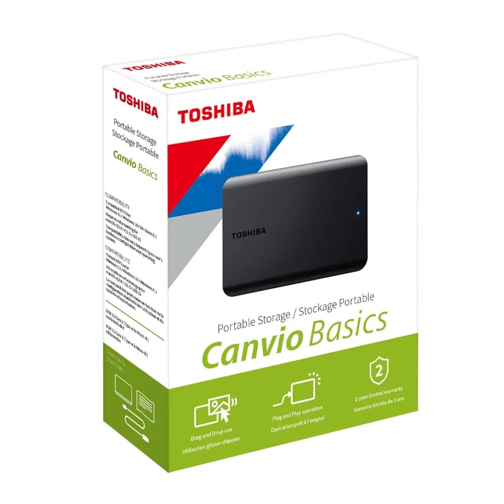 Toshiba Canvio Basics 1TB External Hard Drive - Image 1